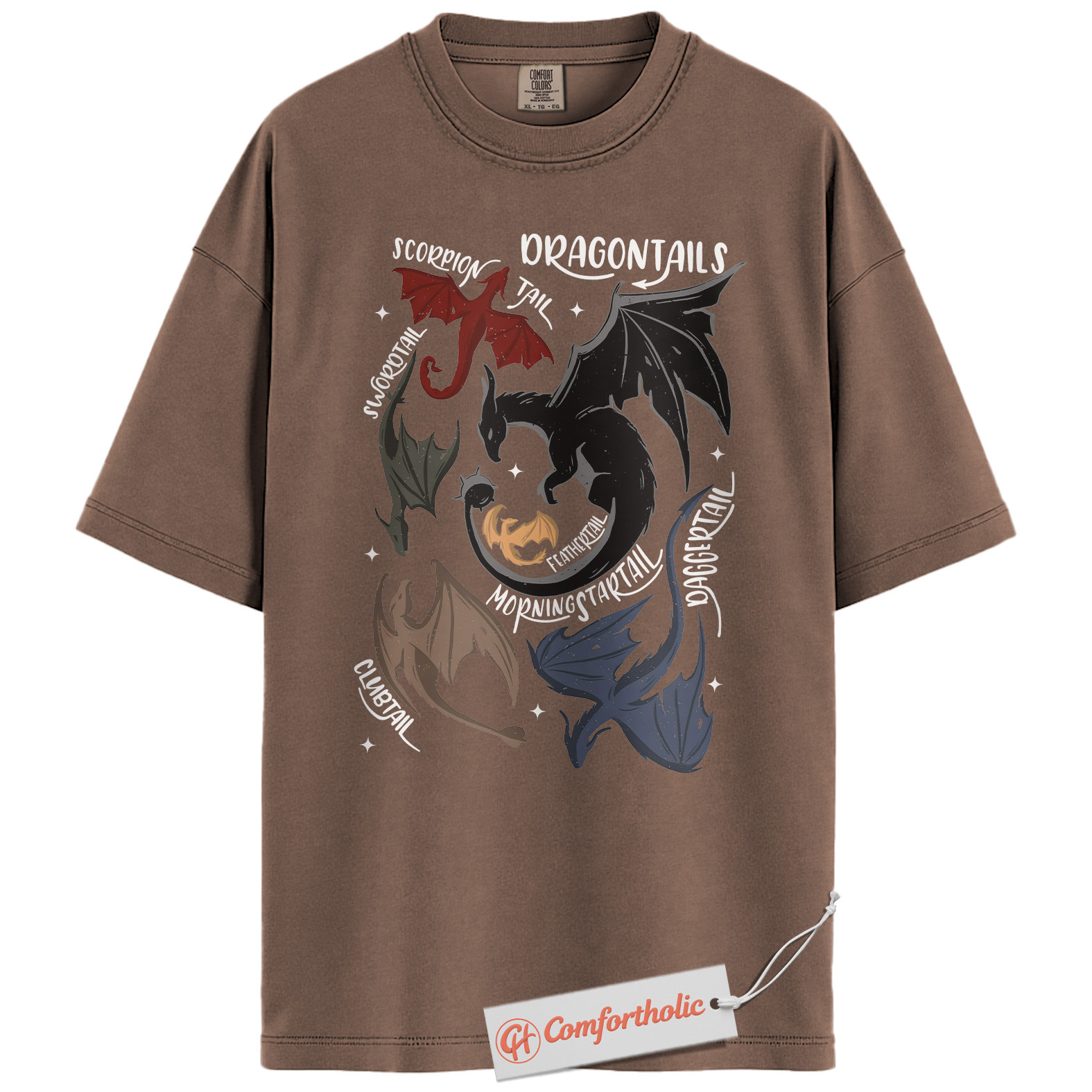 Dragon Tail Shirt, Fourth Wing Shirt, Basgiath War College Shirt, Dragon Rider Shirt, Fantasy Bookish Comfort Colors Shirt - Image 19