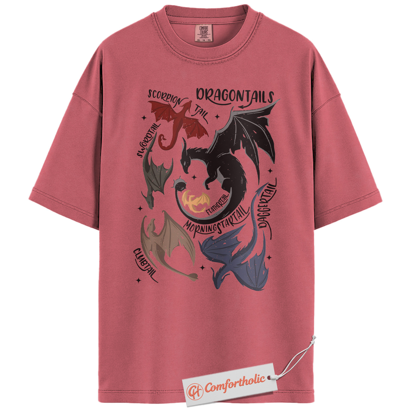 Dragon Tail Shirt, Fourth Wing Shirt, Basgiath War College Shirt, Dragon Rider Shirt, Fantasy Bookish Comfort Colors Shirt - Image 9