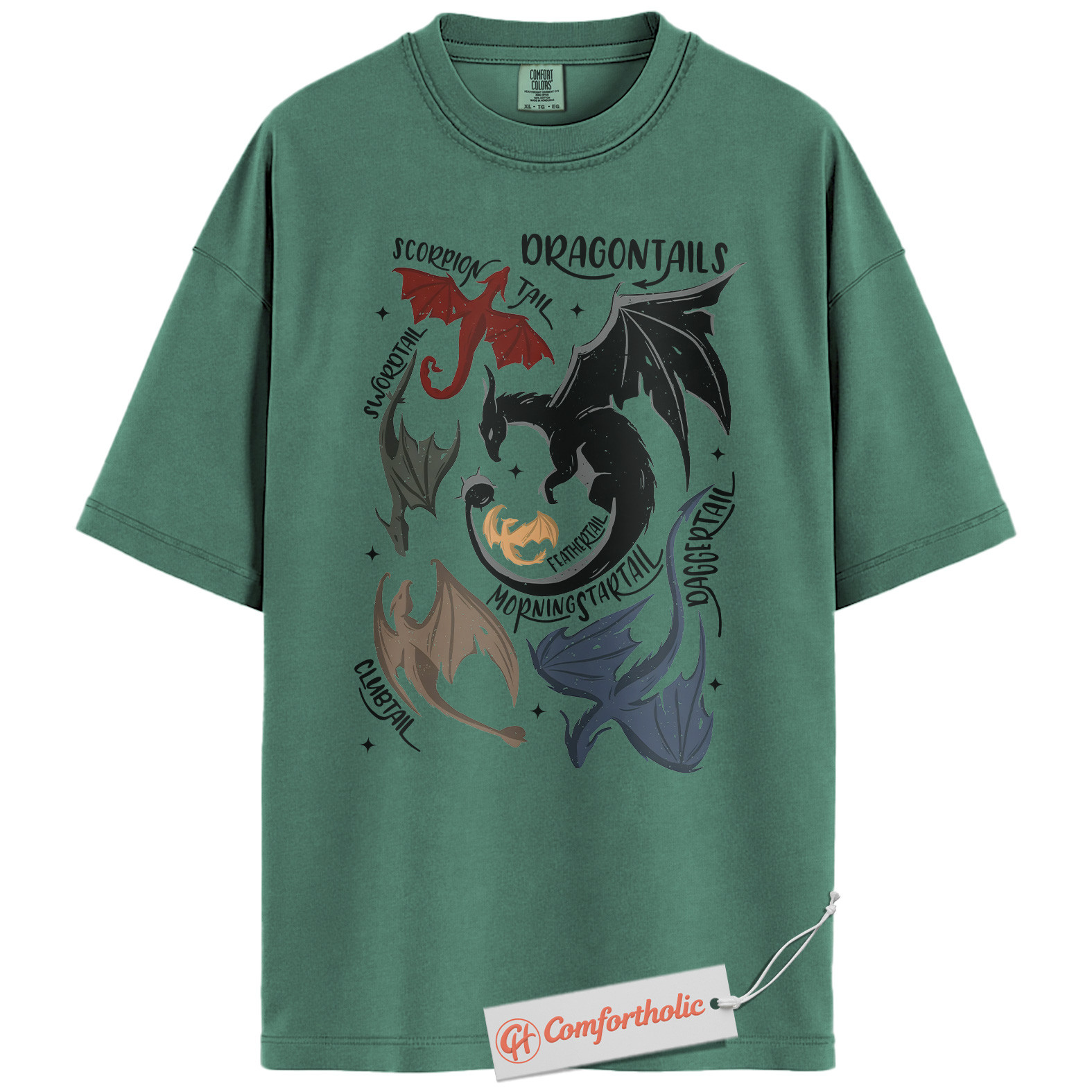Dragon Tail Shirt, Fourth Wing Shirt, Basgiath War College Shirt, Dragon Rider Shirt, Fantasy Bookish Comfort Colors Shirt - Image 10