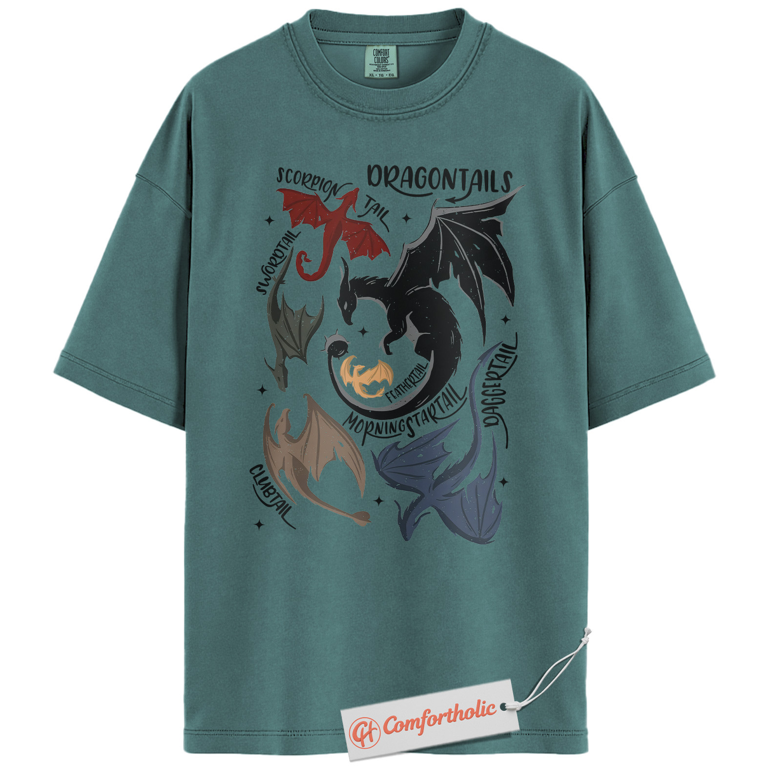 Dragon Tail Shirt, Fourth Wing Shirt, Basgiath War College Shirt, Dragon Rider Shirt, Fantasy Bookish Comfort Colors Shirt - Image 11
