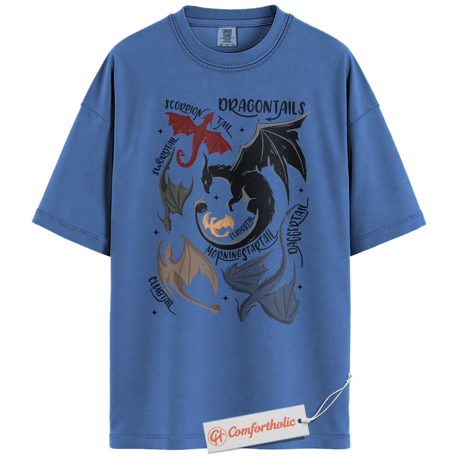 Dragon Tail Shirt, Fourth Wing Shirt, Basgiath War College Shirt, Dragon Rider Shirt, Fantasy Bookish Comfort Colors Shirt - Image 12
