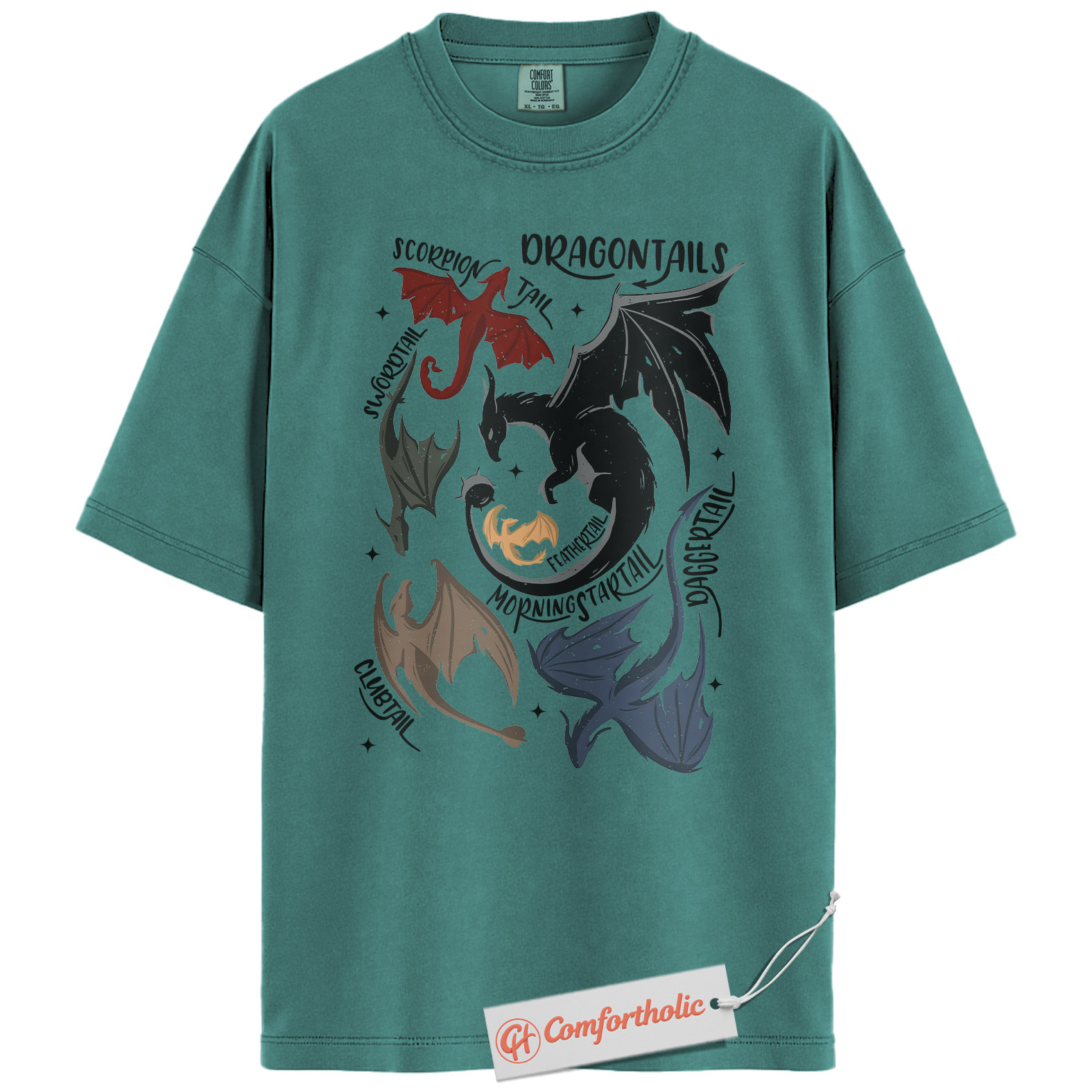 Dragon Tail Shirt, Fourth Wing Shirt, Basgiath War College Shirt, Dragon Rider Shirt, Fantasy Bookish Comfort Colors Shirt - Image 13