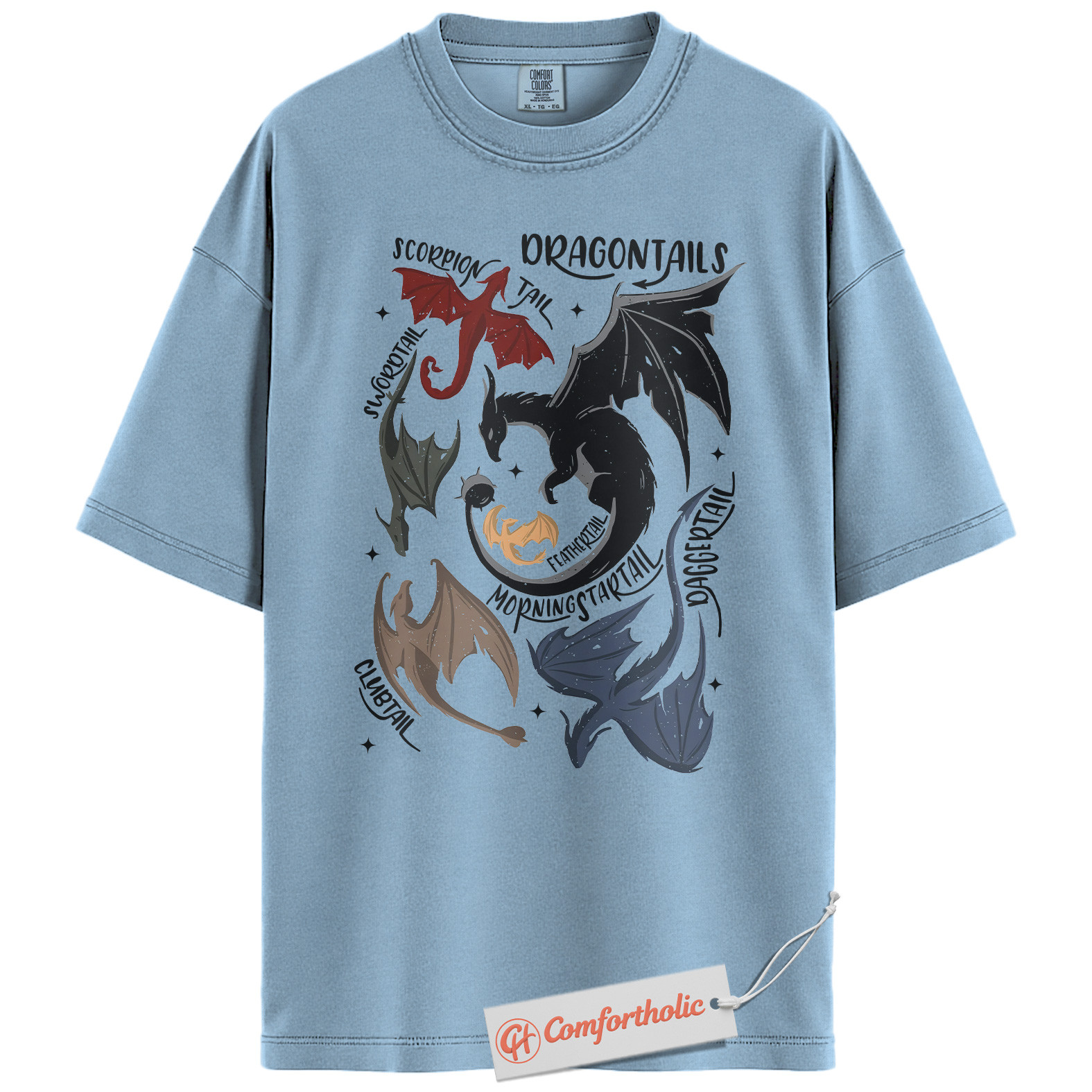 Dragon Tail Shirt, Fourth Wing Shirt, Basgiath War College Shirt, Dragon Rider Shirt, Fantasy Bookish Comfort Colors Shirt - Image 14