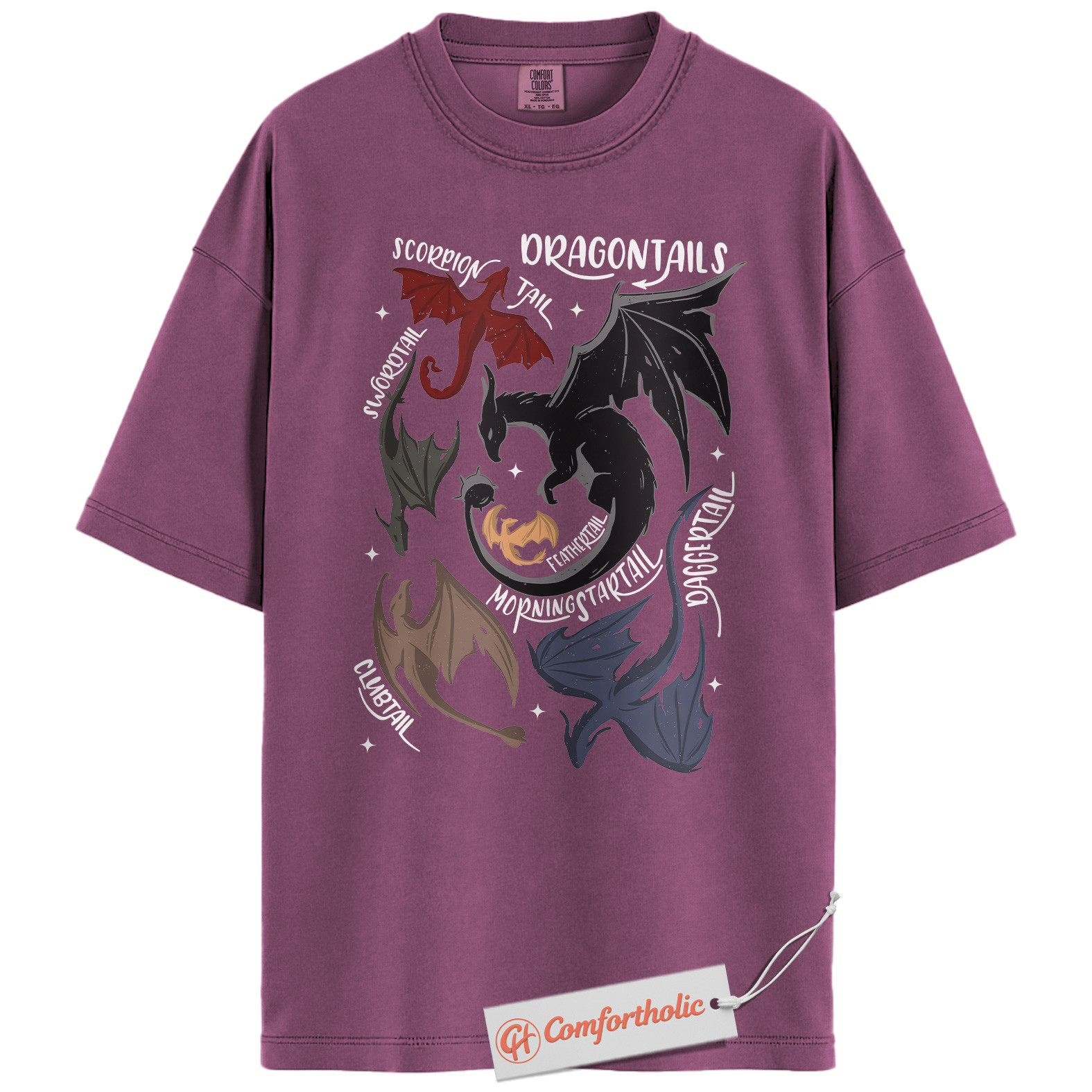 Dragon Tail Shirt, Fourth Wing Shirt, Basgiath War College Shirt, Dragon Rider Shirt, Fantasy Bookish Comfort Colors Shirt - Image 15