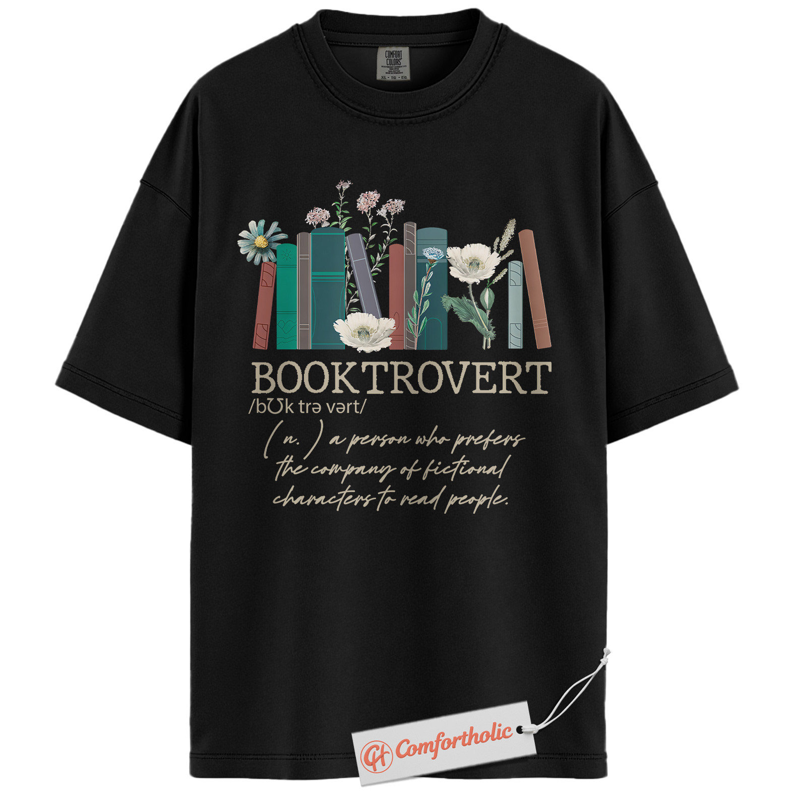 Booktrovert Shirt, Fictional Character Lover Shirt, Introvert Bookworm Shirt, Book Lover Shirt, Reading Comfort Colors Shirt - Image 3