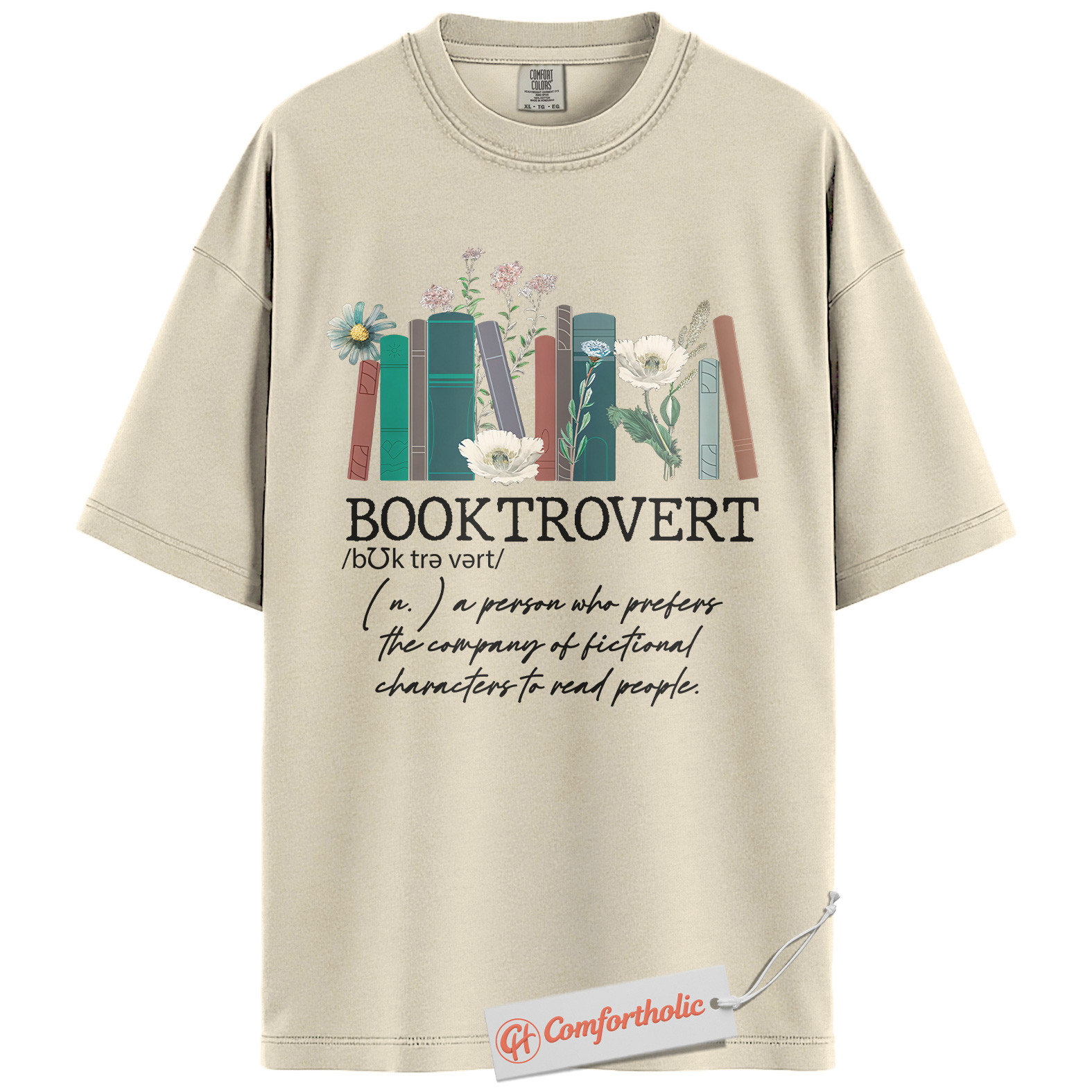 Booktrovert Shirt, Fictional Character Lover Shirt, Introvert Bookworm Shirt, Book Lover Shirt, Reading Comfort Colors Shirt - Image 4