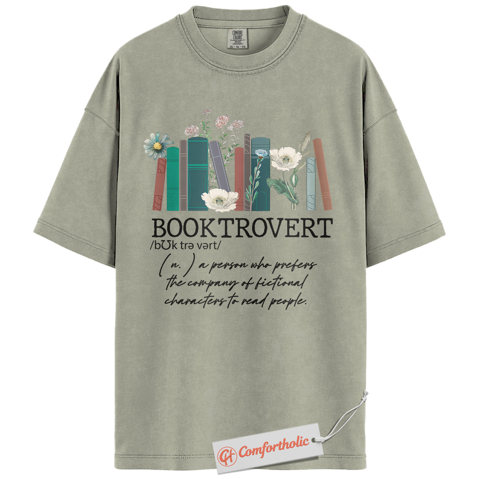 Booktrovert Shirt, Fictional Character Lover Shirt, Introvert Bookworm Shirt, Book Lover Shirt, Reading Comfort Colors Shirt - Image 6