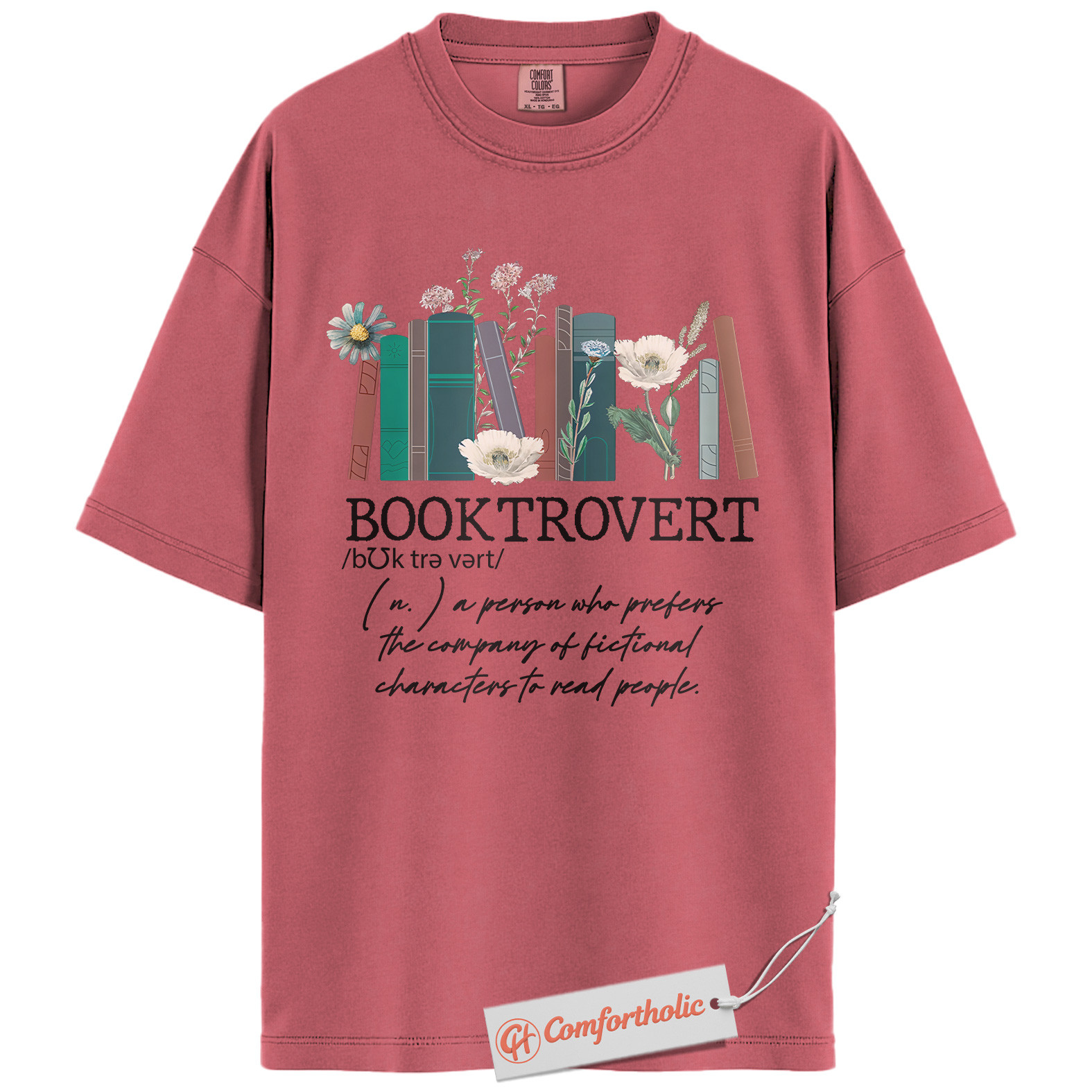 Booktrovert Shirt, Fictional Character Lover Shirt, Introvert Bookworm Shirt, Book Lover Shirt, Reading Comfort Colors Shirt - Image 9