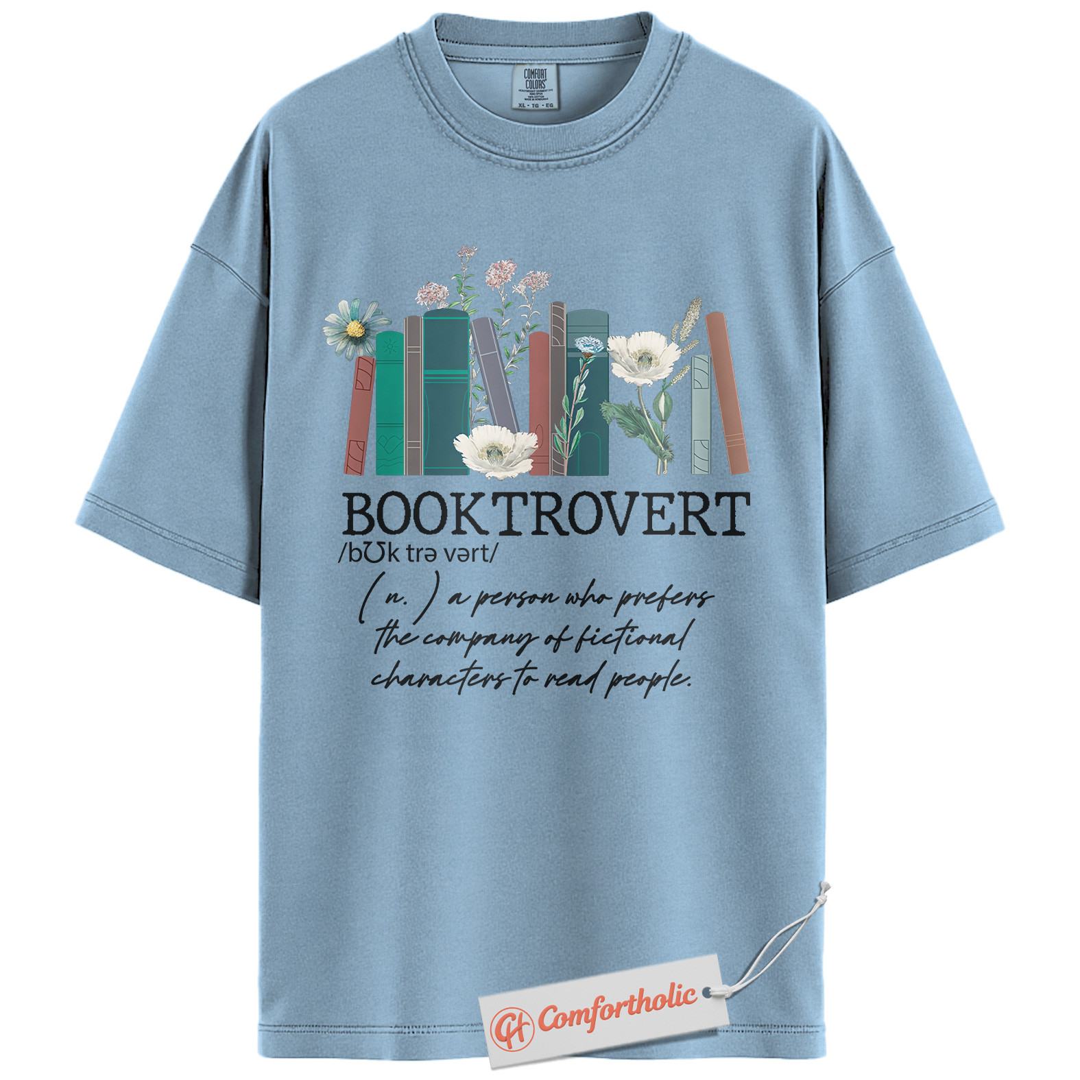 Booktrovert Shirt, Fictional Character Lover Shirt, Introvert Bookworm Shirt, Book Lover Shirt, Reading Comfort Colors Shirt - Image 14