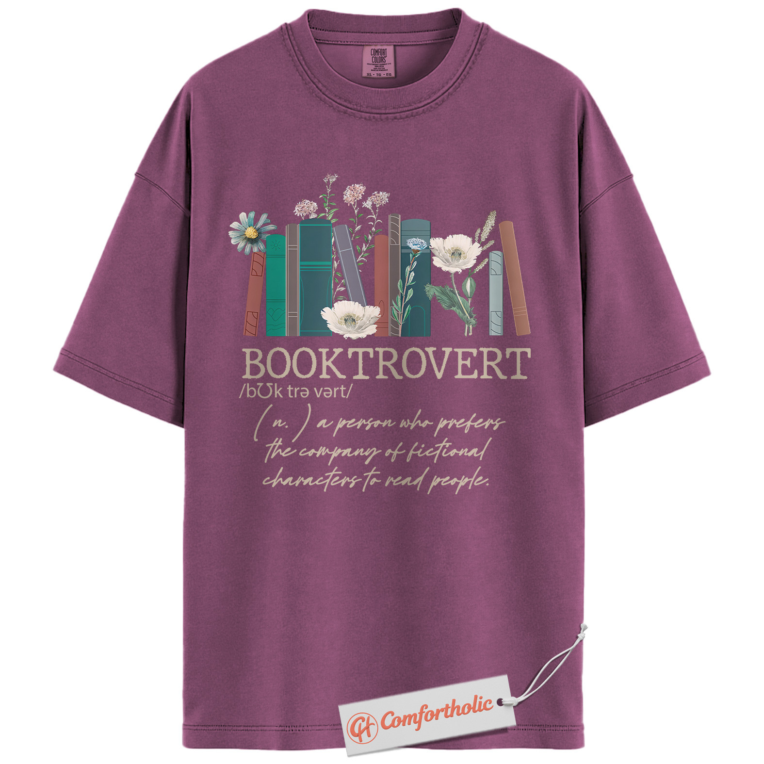 Booktrovert Shirt, Fictional Character Lover Shirt, Introvert Bookworm Shirt, Book Lover Shirt, Reading Comfort Colors Shirt - Image 15
