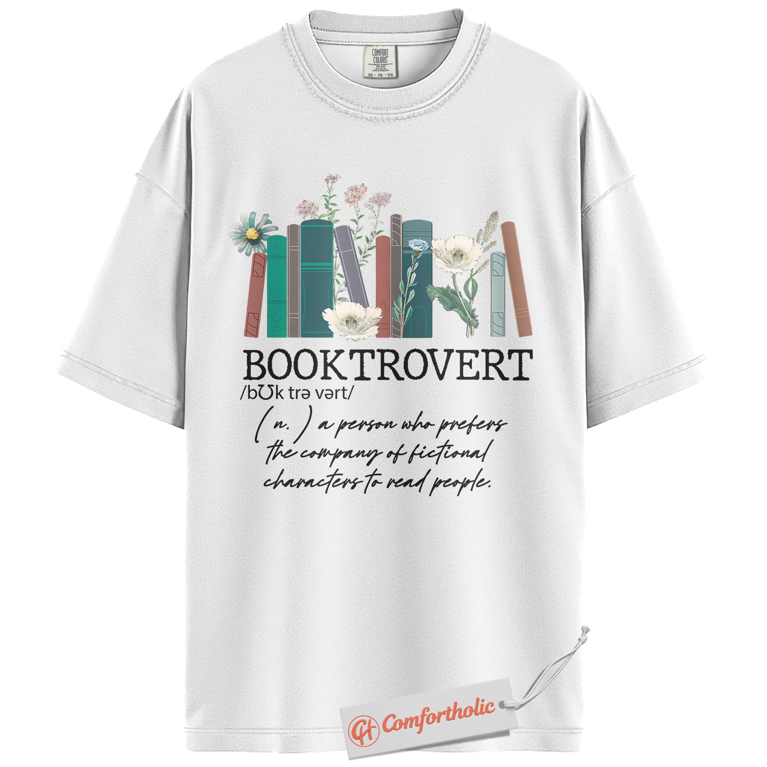 Booktrovert Shirt, Fictional Character Lover Shirt, Introvert Bookworm Shirt, Book Lover Shirt, Reading Comfort Colors Shirt - Image 2