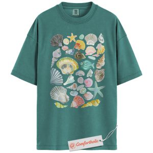 Seashell Shirt, Colorful Beach Shells Tee, Ocean Nature Lover T-Shirt, Coastal Aesthetic Comfort Colors Shirt