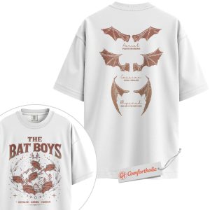 Alternative view of The Bat Boys Shirt, ACOTAR Night Court Tee, Rhysand Azriel Cassian T-Shirt, Fantasy Book Lover Comfort Colors Shirt 2-Sided