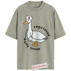 Funny Nurse Shirt, Registered Silly Goose T-Shirt, RN Humor Tee, Cute Medical Comfort Colors Shirt