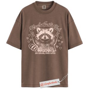 Feral Aunts Club Shirt, Funny Raccoon Aunt Shirt, No Rules Just Love Shirt, Cute Animal Graphic Shirt, Family Comfort Colors Shirt