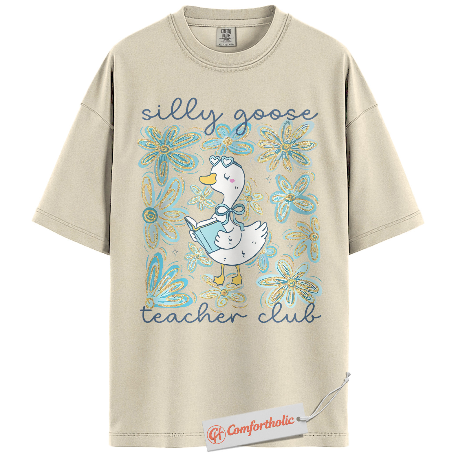 Silly Goose Teacher Club Shirt, Funny Teacher Shirt, Cute Goose Graphic Shirt, Back to School Shirt, Educator Comfort Colors Shirt - Image 5