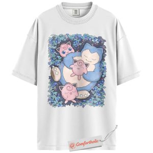 Alternative view of Jigglypuff Shirt, Snorlax Shirt, PKM Shirt, Pokemon Shirt, Anime Shirt, Comfort Colors Shirt