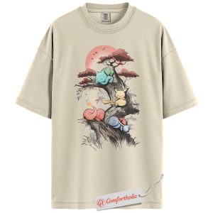 Pikachu Shirt, Charmander Shirt, Squirtle Shirt, Bulbasaur Shirt, PKM Shirt, Pokemon Shirt, Anime Comfort Colors Shirt