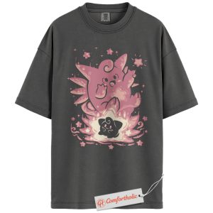 Alternative view of Clefable Shirt, Cleffa Shirt, PKM Shirt, Pokemon Shirt, Anime Comfort Colors Shirt