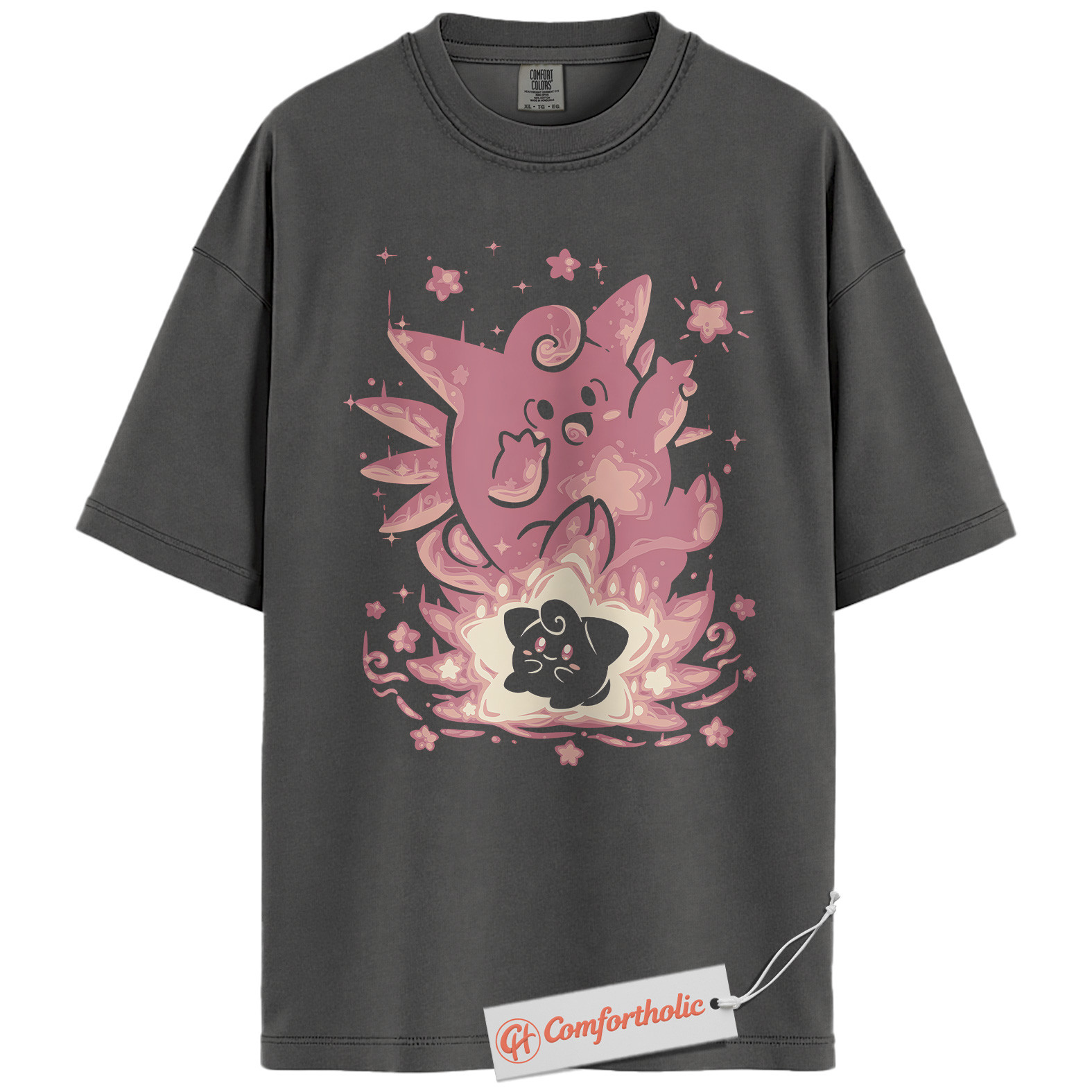 Clefable Shirt, Cleffa Shirt, PKM Shirt, Pokemon Shirt, Anime Comfort Colors Shirt - Image 2