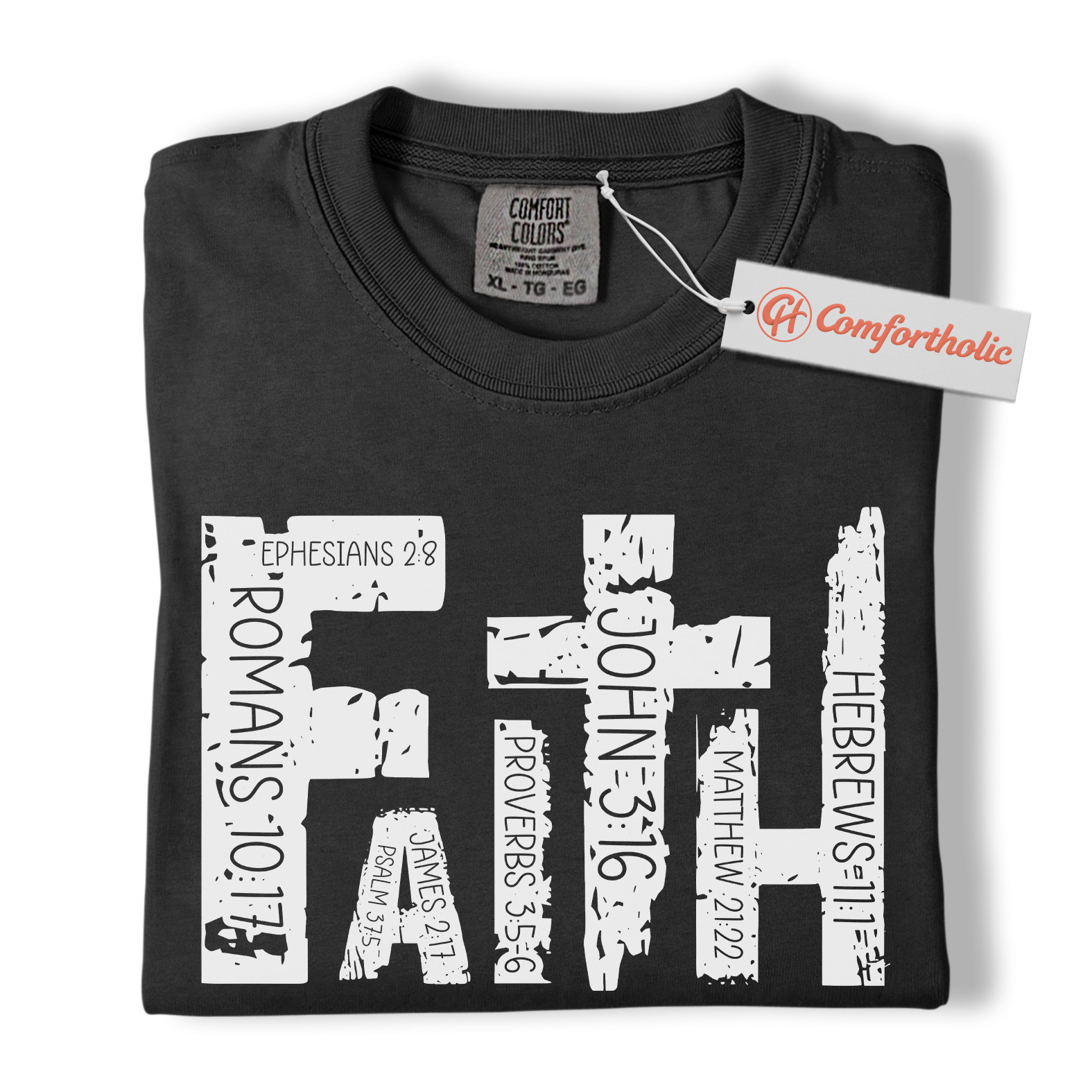 Bible Verse Faith Shirt, Christian Scripture Shirt, Religious Cross Shirt, Inspirational Comfort Colors Shirt - Image 5