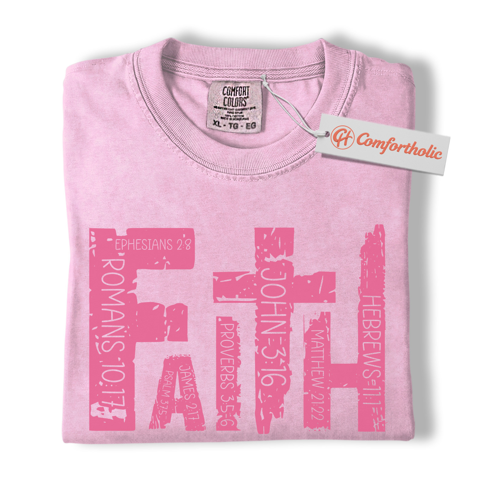 Bible Verse Faith Shirt, Christian Scripture Shirt, Religious Cross Shirt, Inspirational Comfort Colors Shirt - Image 9