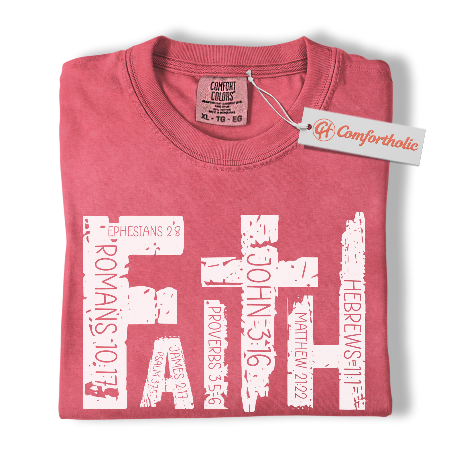 Bible Verse Faith Shirt, Christian Scripture Shirt, Religious Cross Shirt, Inspirational Comfort Colors Shirt - Image 10