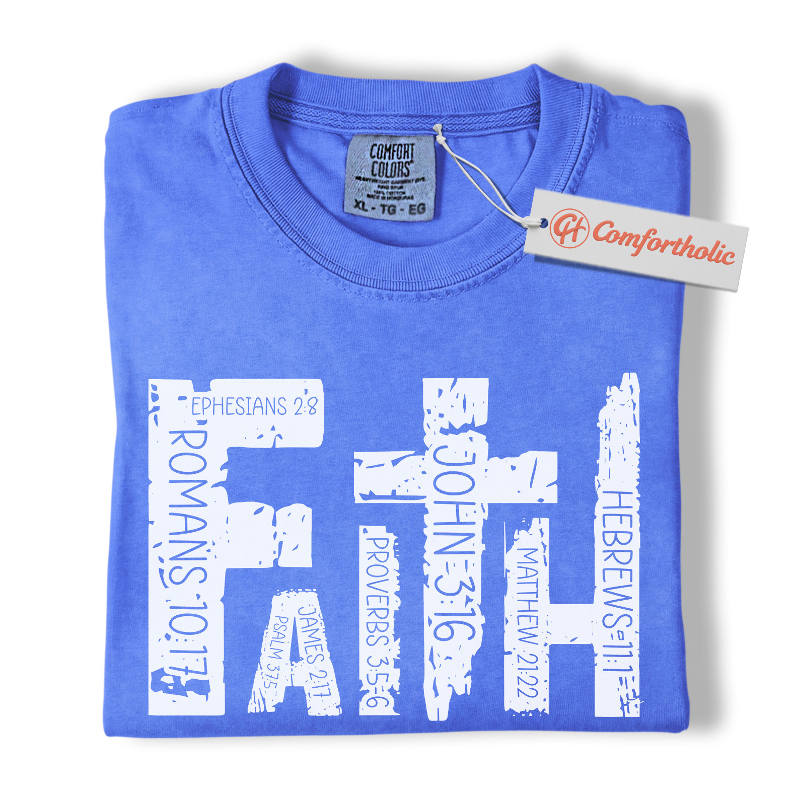 Bible Verse Faith Shirt, Christian Scripture Shirt, Religious Cross Shirt, Inspirational Comfort Colors Shirt - Image 13