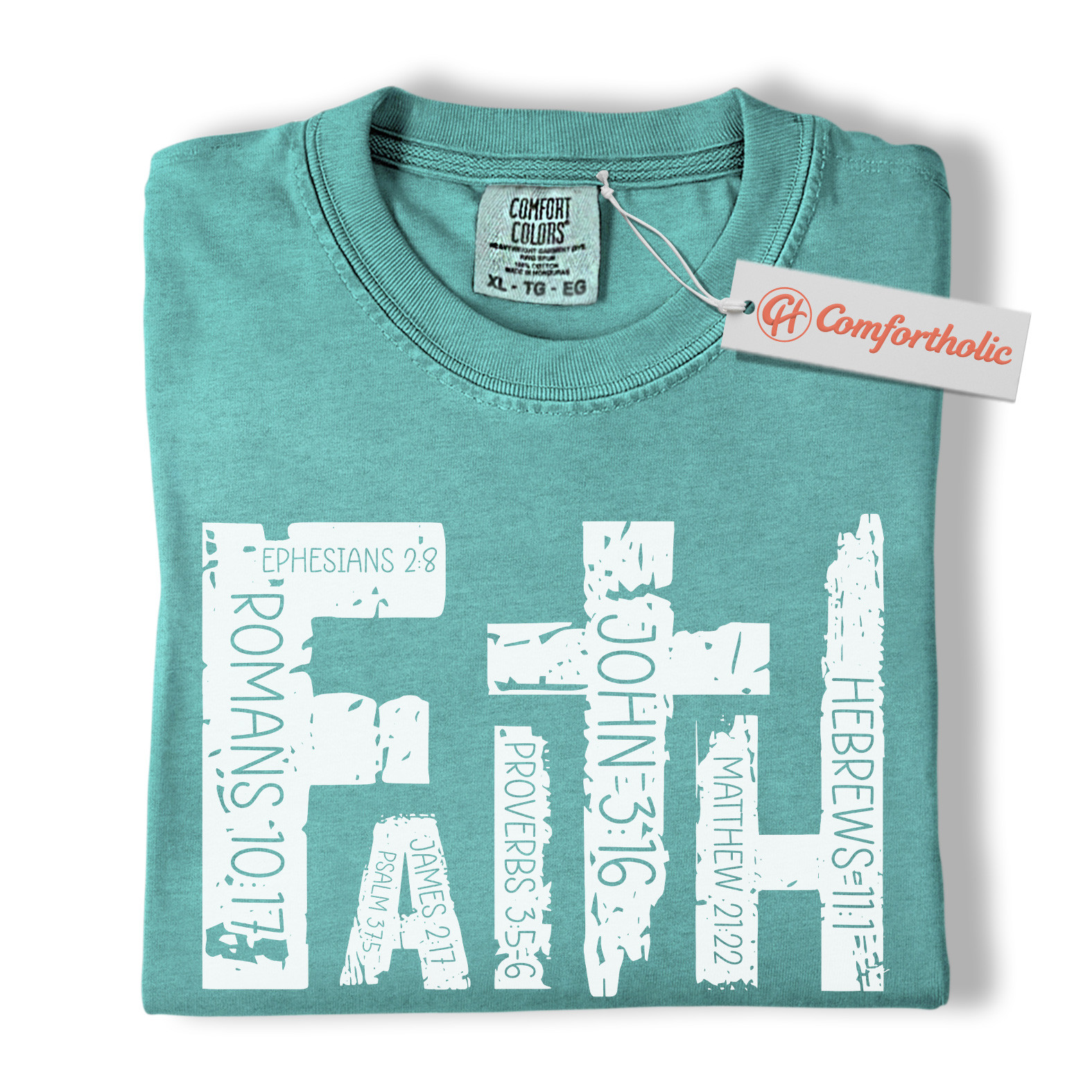 Bible Verse Faith Shirt, Christian Scripture Shirt, Religious Cross Shirt, Inspirational Comfort Colors Shirt - Image 14