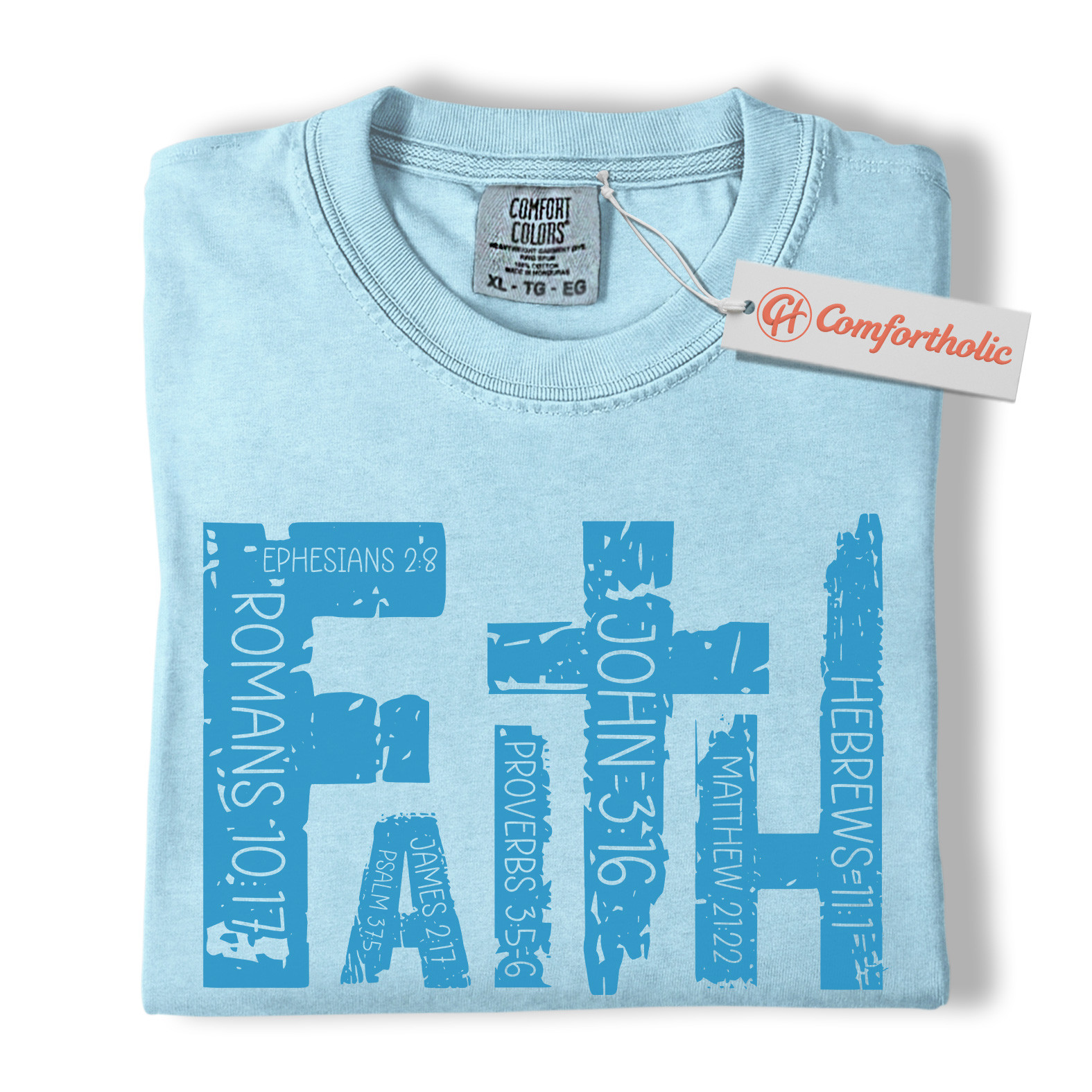 Bible Verse Faith Shirt, Christian Scripture Shirt, Religious Cross Shirt, Inspirational Comfort Colors Shirt - Image 15