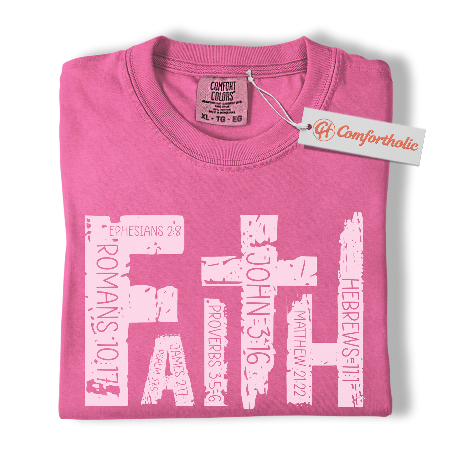 Bible Verse Faith Shirt, Christian Scripture Shirt, Religious Cross Shirt, Inspirational Comfort Colors Shirt - Image 16