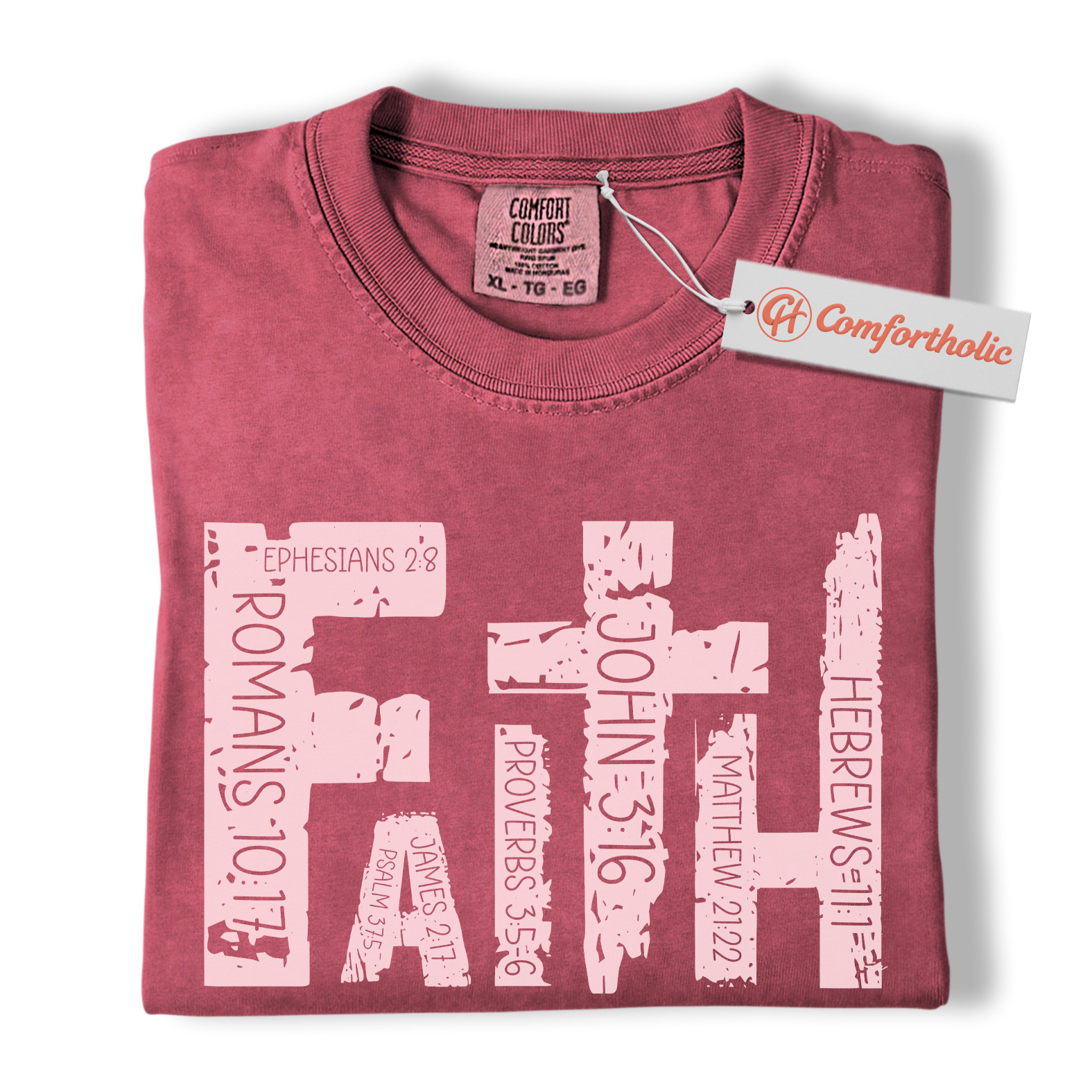 Bible Verse Faith Shirt, Christian Scripture Shirt, Religious Cross Shirt, Inspirational Comfort Colors Shirt - Image 18