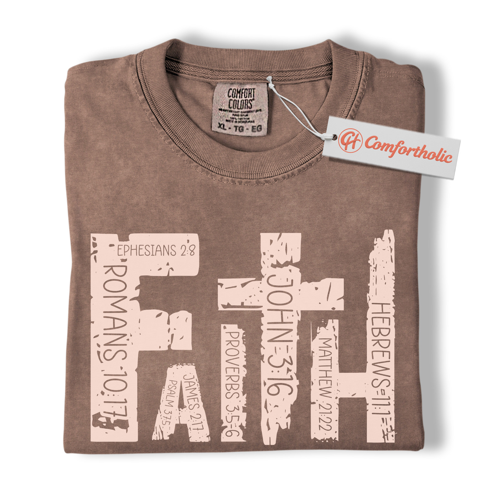 Bible Verse Faith Shirt, Christian Scripture Shirt, Religious Cross Shirt, Inspirational Comfort Colors Shirt - Image 19