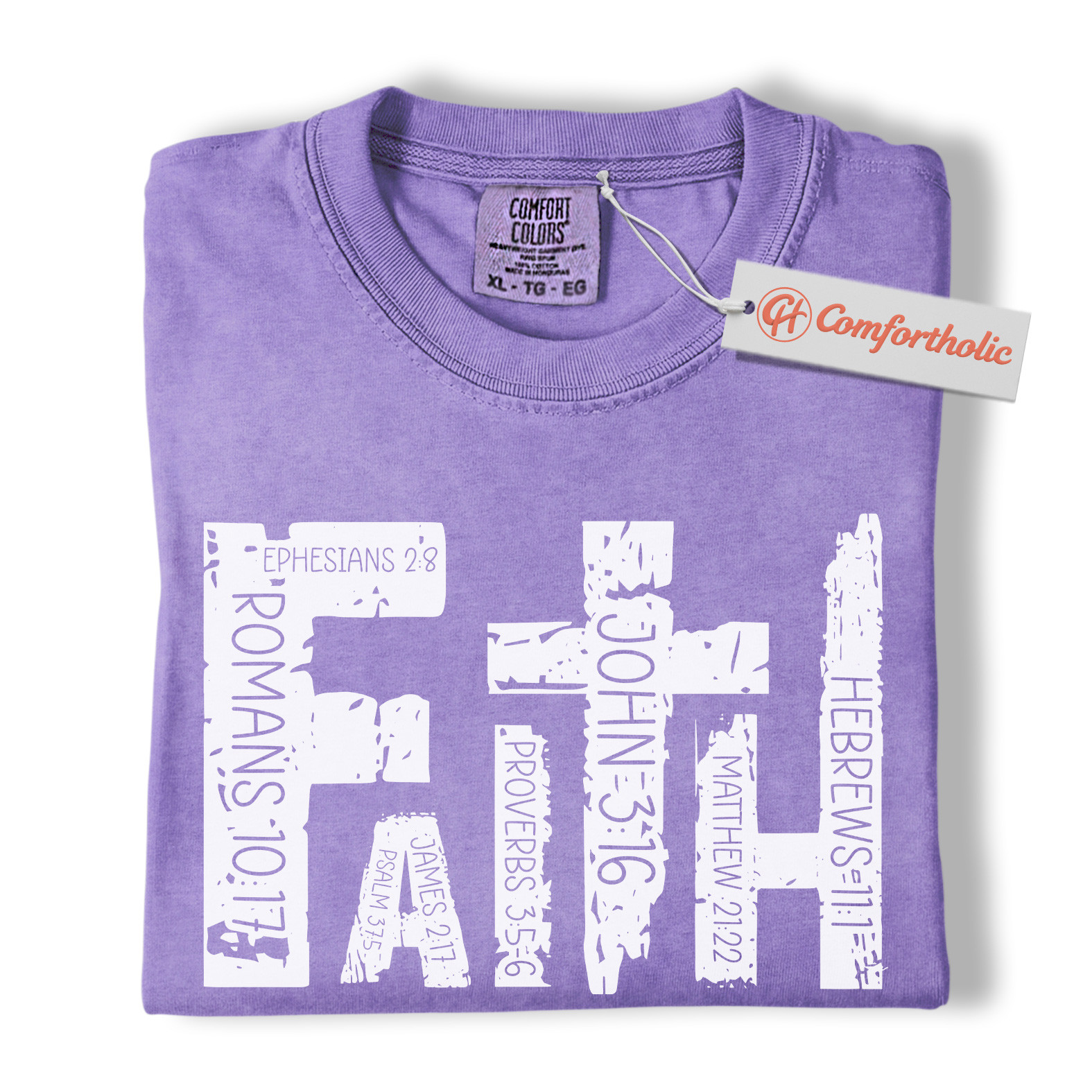 Bible Verse Faith Shirt, Christian Scripture Shirt, Religious Cross Shirt, Inspirational Comfort Colors Shirt - Image 20