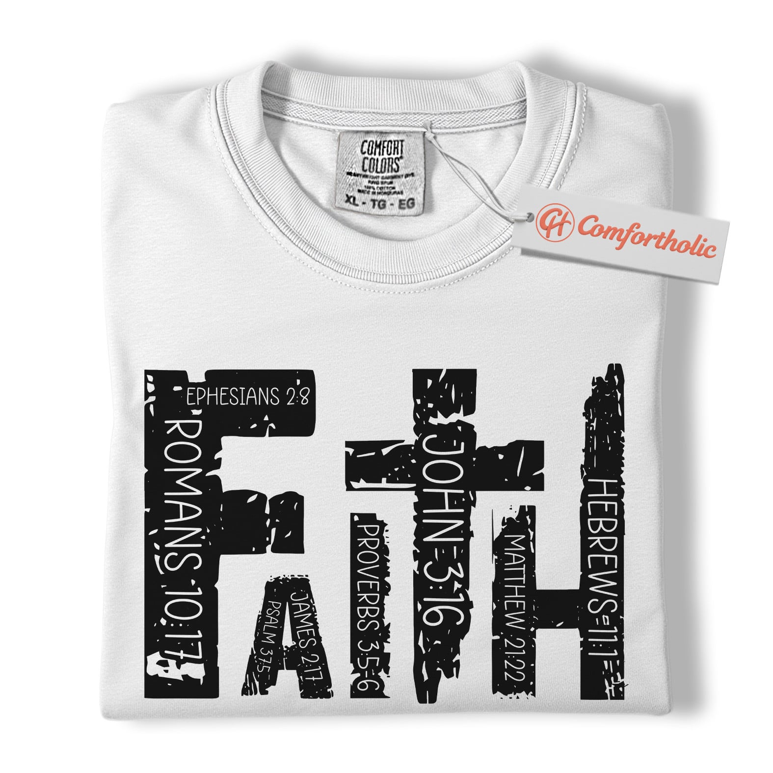 Bible Verse Faith Shirt, Christian Scripture Shirt, Religious Cross Shirt, Inspirational Comfort Colors Shirt - Image 6