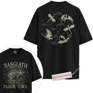 Fourth Wing Shirt, Basgiath War College Shirt, Dragon Rider Shirt, Fantasy Book Lover Comfort Colors Shirt 2-Sided