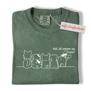 Alternative view of Funny Dog Butt Shirt, Cute Puppy Graphic Tee, Did Someone Say Treats? T-Shirt, Dog Lover Comfort Colors Shirt