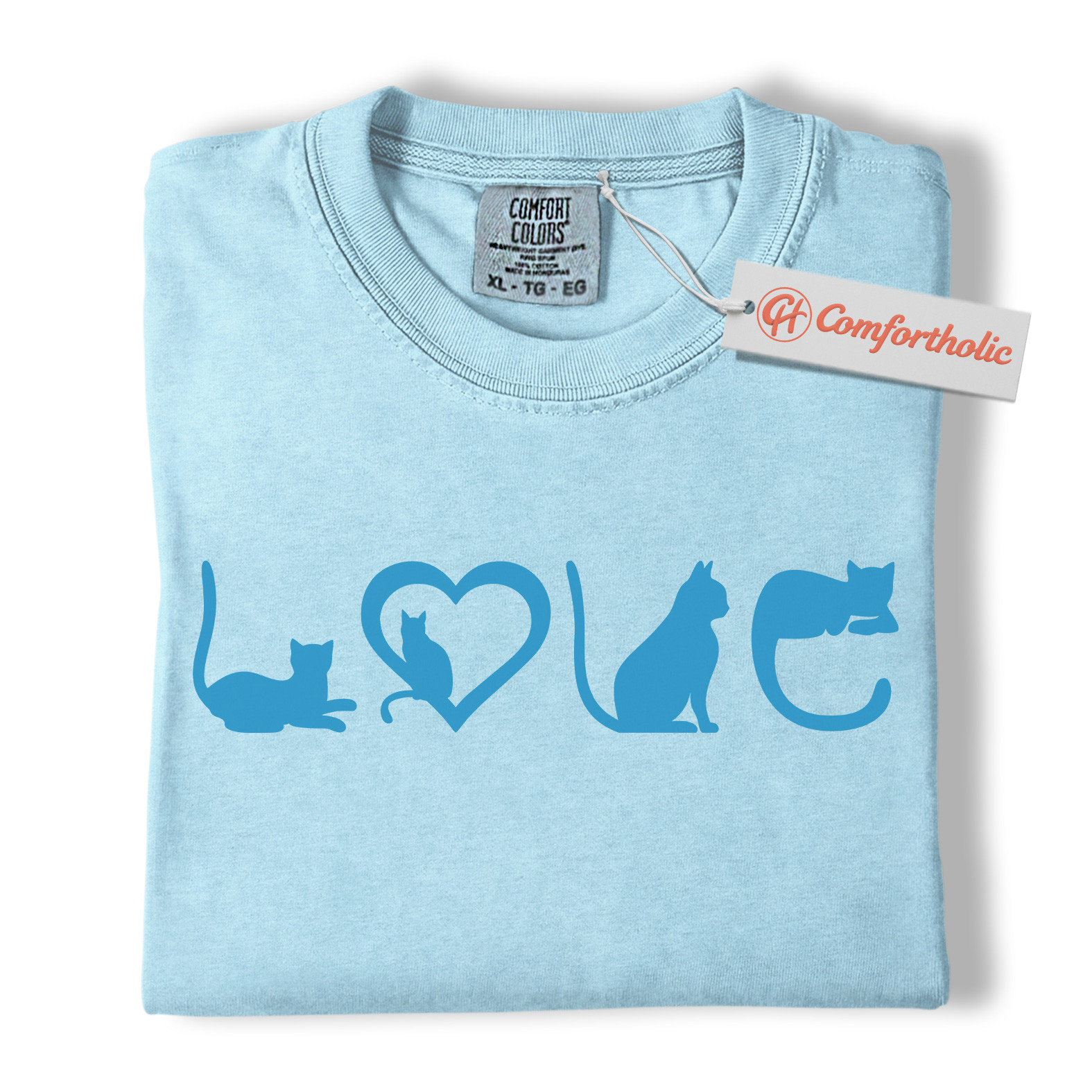 Cat Love Shirt, Cute Kitty Silhouette T-Shirt, Cat Lover Tee, Pet Comfort Colors Shirt - Image 16