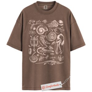 Fossil Shirt, Prehistoric Sea Life Shirt, Paleontology Shirt, Skeleton Dinosaur Shirt, Dino Bones Comfort Colors Shirt