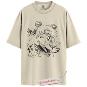 Alternative view of Usagi Tsukino Shirt, Sailor Moon Shirt, Anime Shirt, Comfort Colors Shirt