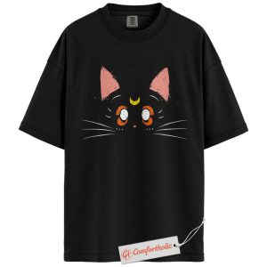 Luna Cat Shirt, Sailor Moon Shirt, Anime Shirt, Comfort Colors Shirt