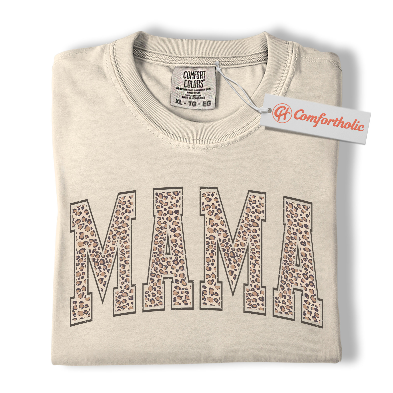 Leopard Print Mama Shirt, Trendy Mom Shirt, Mother's Day Gift, Family Comfort Colors Shirt - Image 5