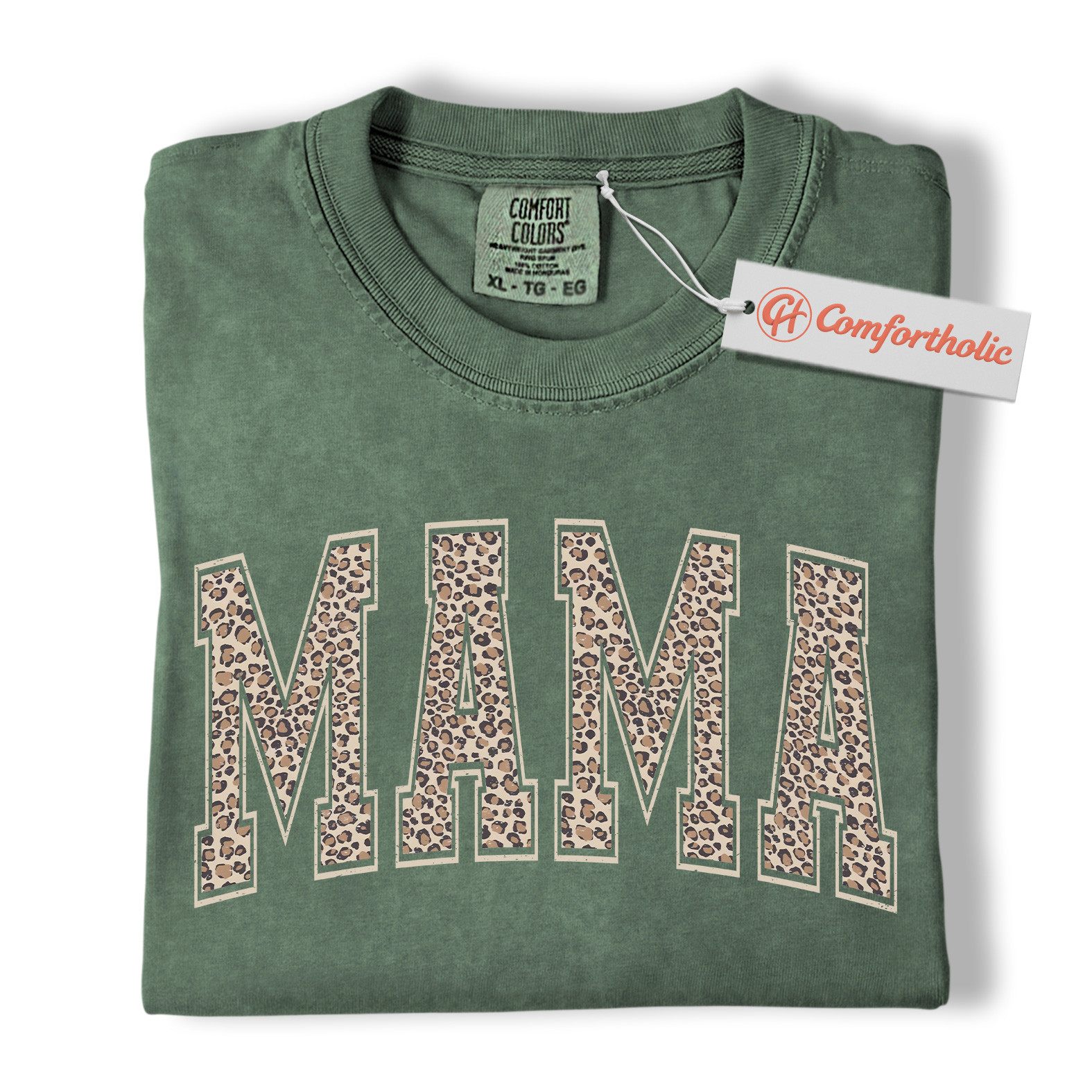 Leopard Print Mama Shirt, Trendy Mom Shirt, Mother's Day Gift, Family Comfort Colors Shirt - Image 6