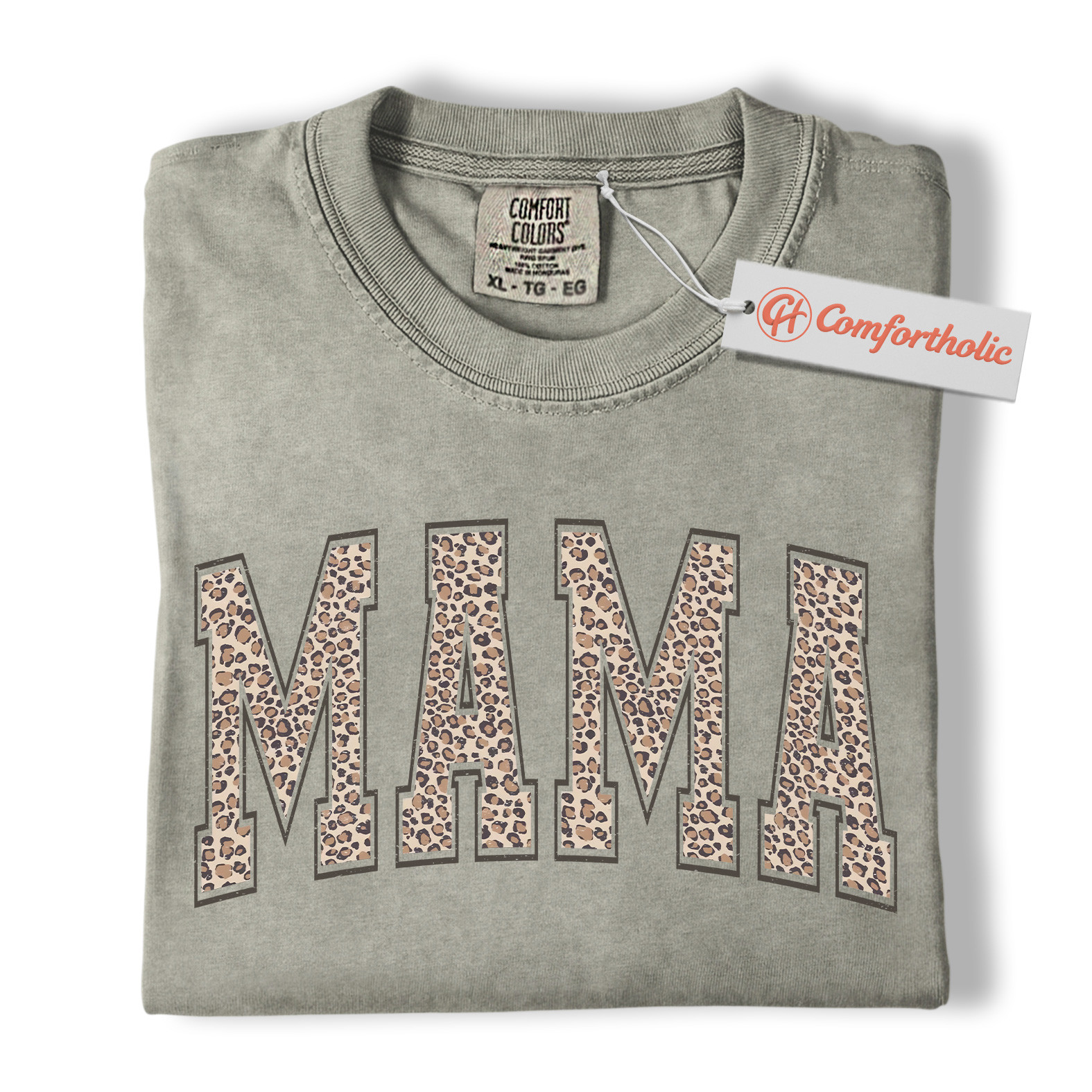 Leopard Print Mama Shirt, Trendy Mom Shirt, Mother's Day Gift, Family Comfort Colors Shirt - Image 7