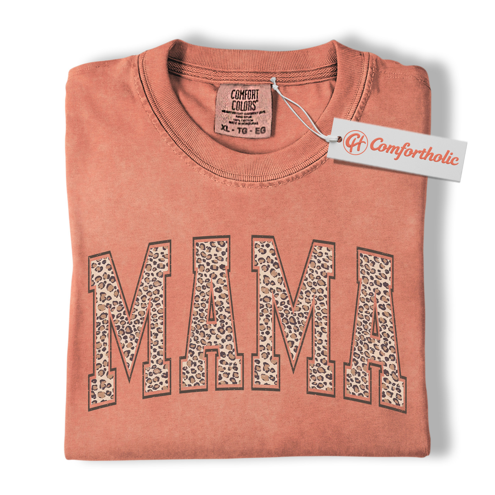 Leopard Print Mama Shirt, Trendy Mom Shirt, Mother's Day Gift, Family Comfort Colors Shirt - Image 8