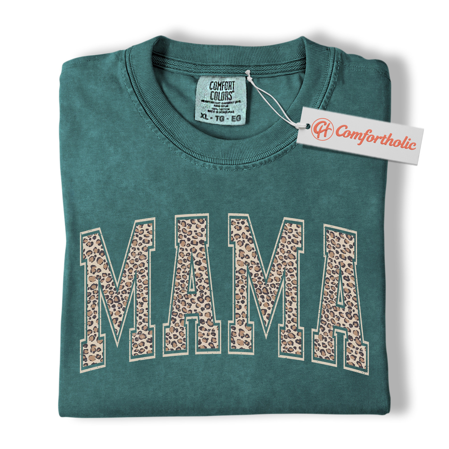 Leopard Print Mama Shirt, Trendy Mom Shirt, Mother's Day Gift, Family Comfort Colors Shirt - Image 12
