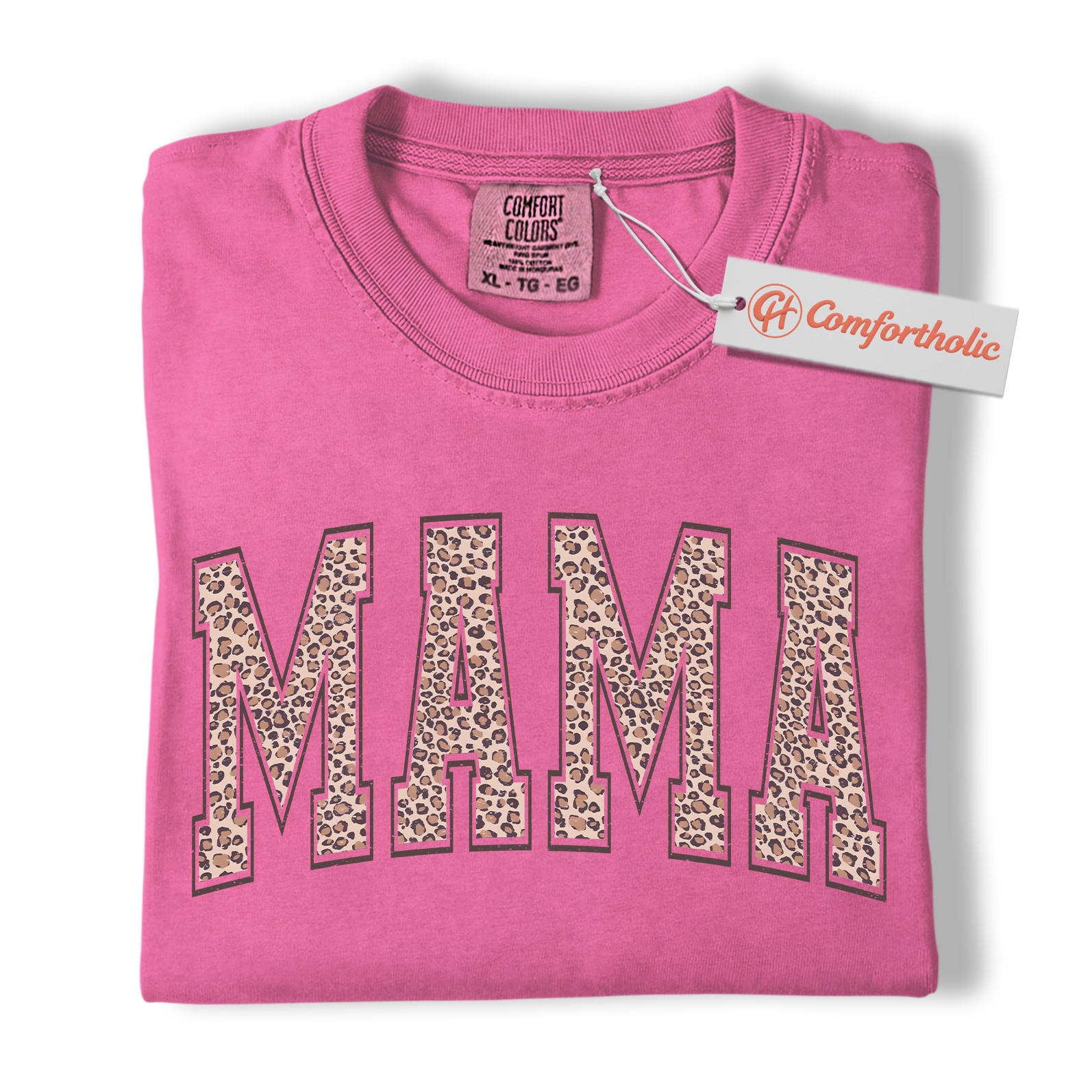 Leopard Print Mama Shirt, Trendy Mom Shirt, Mother's Day Gift, Family Comfort Colors Shirt - Image 17