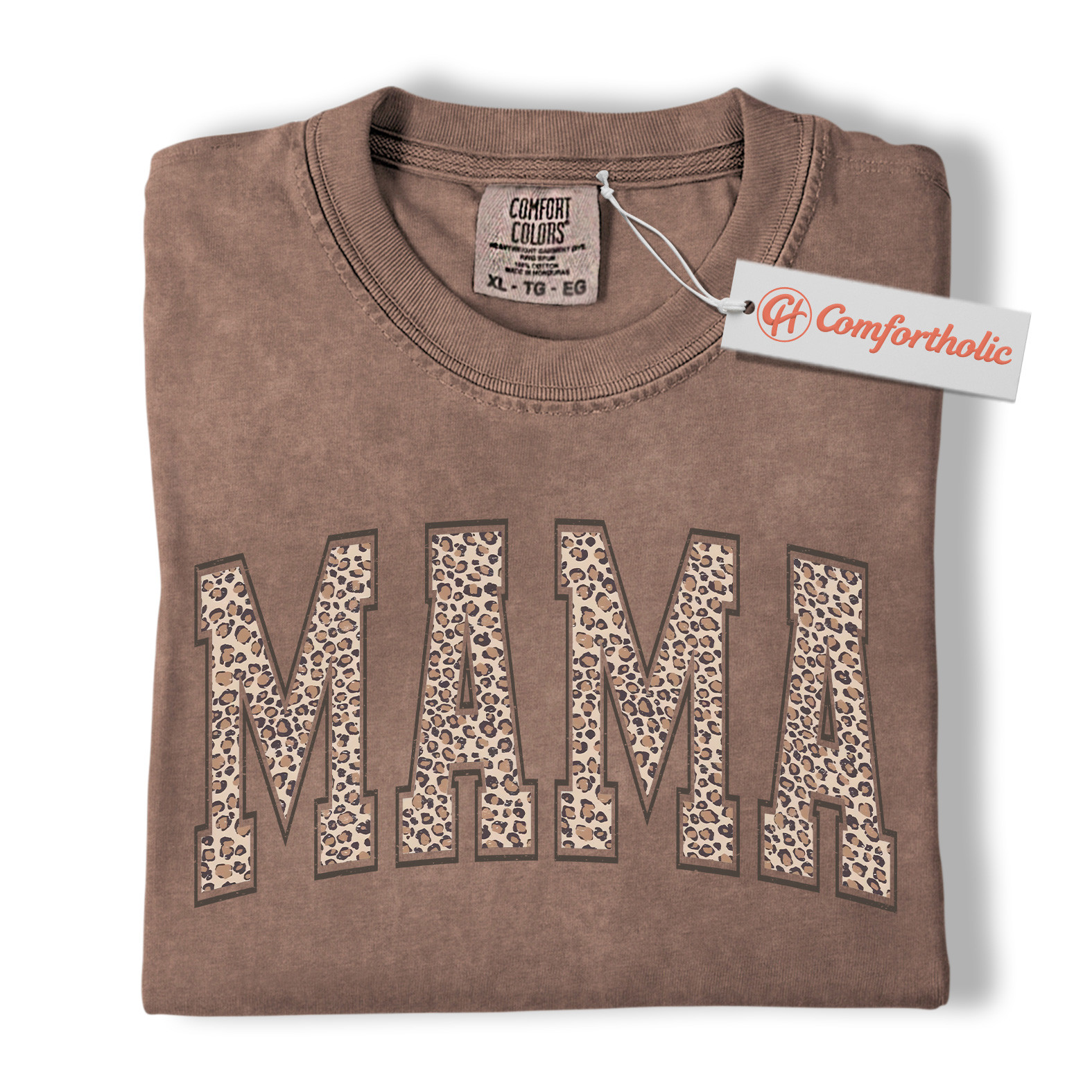 Leopard Print Mama Shirt, Trendy Mom Shirt, Mother's Day Gift, Family Comfort Colors Shirt