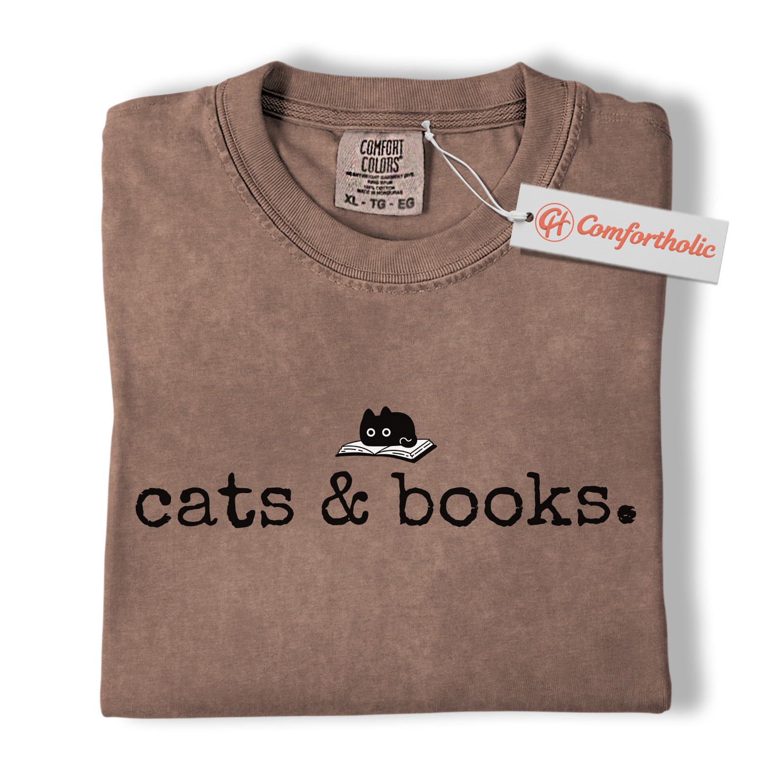 Cats and Books Shirt, Cute Bookish Cat Shirt, Minimalist Reading Shirt, Literary Comfort Colors Shirt - Image 19