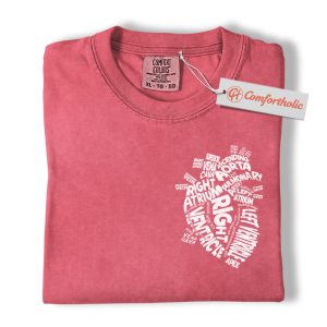 Heart Anatomy Shirt, Cardiologist Shirt, Cardiology Nurse Tee, Anatomical Heart Word Cloud Shirt, Medical Student Comfort Colors Shirt